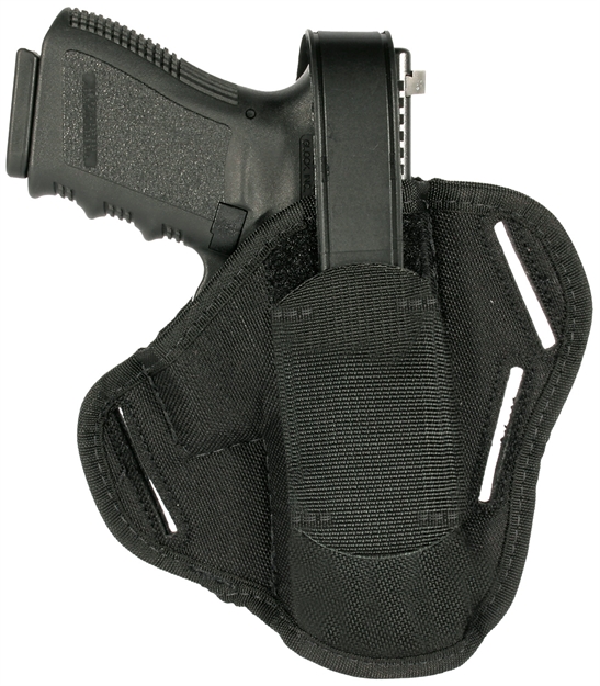 Picture of  Blackhawk 40Pc06bk Pancake  Owb Size 06 Black Cordura Nylon Belt Slide Fits Med/Large Semi Autos Fits 3.25-3.75" Barrel Ambidextrous