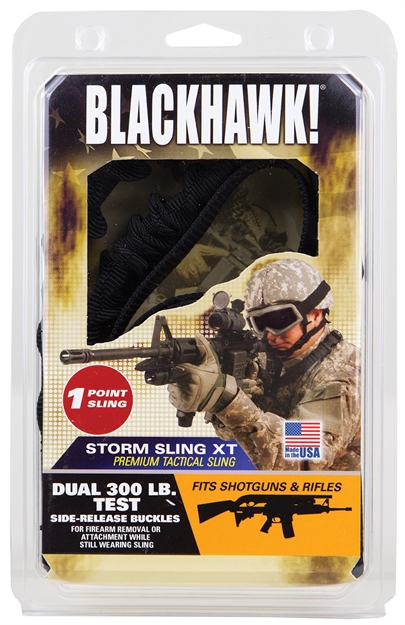Picture of  Blackhawk 70Gs16bk Storm XT Rifle Sling Black Nylon Webbing 1.25" Wide Single-Point Design
