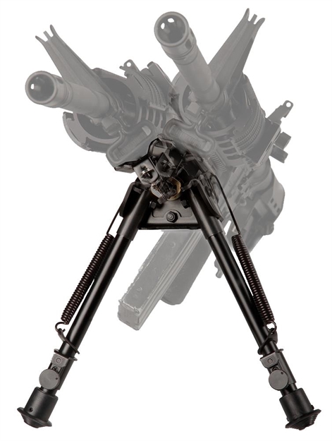 Picture of  Blackhawk 71Bp11bk Sportster Pivot + Traverse Bipod 13.50-23" Black Anodized Metal, Sling Swivel Attached, Rubber Feet