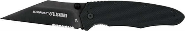 Picture of Blackhawk Knife Be-Wharned 3.31" Black/Black Part Srtd! BH15BW211BK