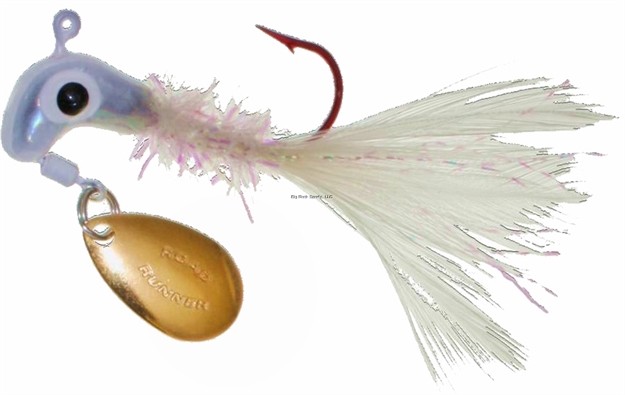 Picture of Road Runner Gold Series Jig W/Spinner, 1/8 Oz, Pearl Minnie, 1/Pack B5003-001 020801477832