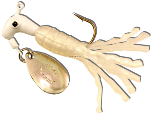 Picture of Road Runner Turbo Tail Jig W/Spinner, 1/16 Oz, White/White Strip, Strip Card