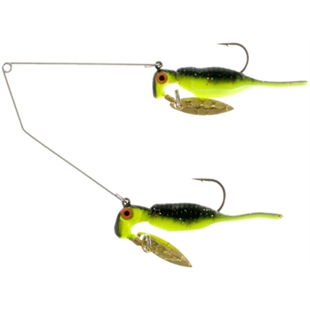 Picture of Road Runner Reality Shad Buffet Rig, 1/16 OZ Top/1/8 OZ Bottom, Black/Chartreuse (Wasabi), 1/Pack RBB15-030 020801484236