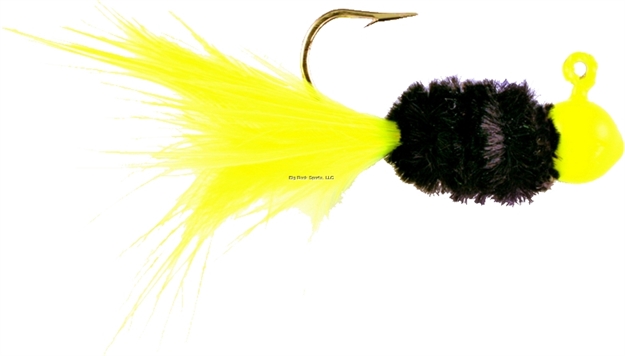 Picture of Mr. Crappie Slab Caller  Jig, 1/32 Oz, Chartreuse/Black Classic, 3/Pack SD1D-730 020801479768