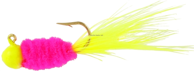 Picture of Mr. Crappie Slab Caller  Jig, 1/16 Oz, Chartreuse/Pink Electric Chicken, 3/Pack SD2D-738 020801479423