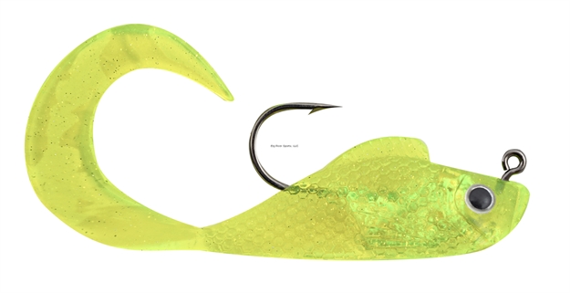 Picture of Blaze Rigged Grub 3"  5Pk Chartreuse/Silver