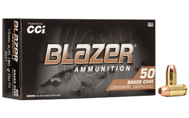 Picture of  Cci 5221 Blazer Brass Handgun 10Mmauto 180Gr Full Metal Jacket 50 Per Box/20 Case 604544656275