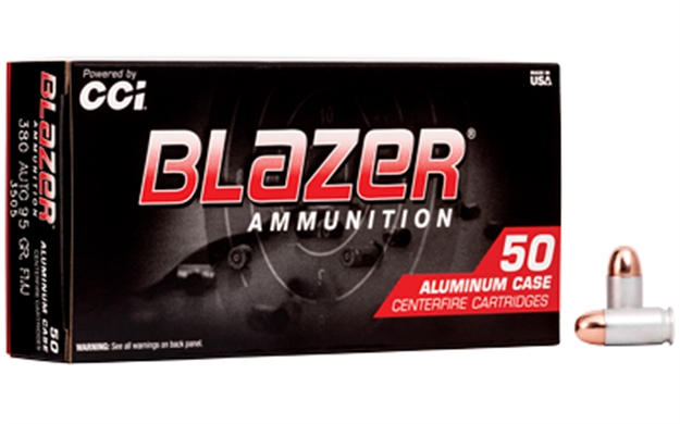 Picture of Blazer Ammunition Blazer Centerfire Pistol Ammo 380 Auto 95Gr 50Rnd Fmj Blazer 3505 076683035059