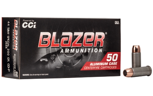 Picture of  Cci 3556 Blazer Handgun 44S&W Spl 200Gr Jacketed Hollow Point 50 Per Box/20 Case
