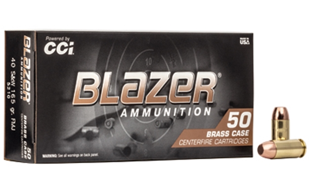 Picture of Blazer Ammunition Blazer Brass Centerfire Pistol Ammo 40 S&W 165Gr 50Rnd Fmj Blazer 076683052100