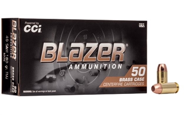 Picture of Cci 5220 Blazer Brass Handgun 40S&W 180Gr Full Metal Jacket 50 Per Box/20 Case 076683052209