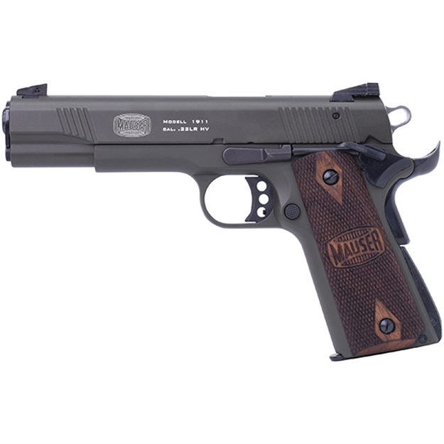 Picture of Blg Mauser 1911 22Lr 5 Odg Walnut Logo Grip 4110603 713440971112