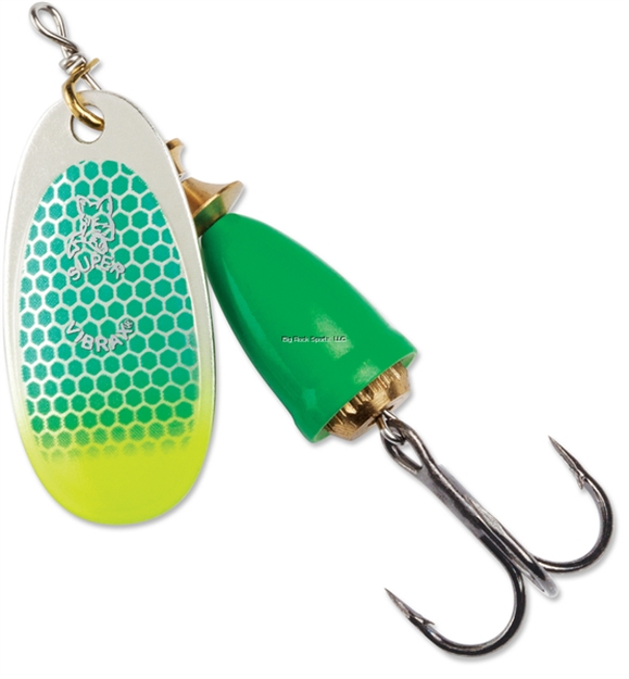 Picture of Blue Fox Classic Vibrax 00, Sinkin, 2", 7/64Oz, Green Scale/ Chartreuse Tip UV