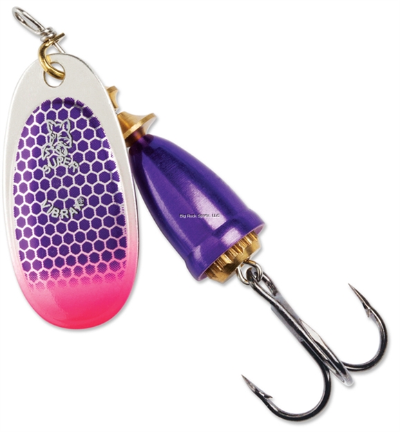 Picture of Blue Fox Classic Vibrax 02, Sinking, 2-11/25", 3/16Oz, Purple Scale/ Pink Tip UV