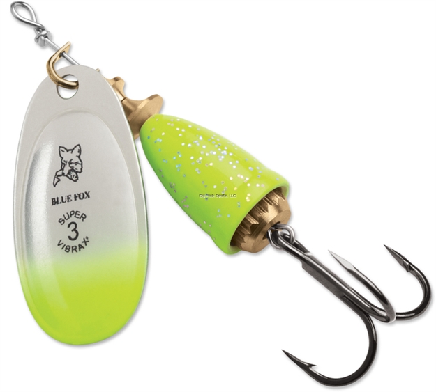 Picture of Blue Fox Classic Vibrax, Blade Size 0, 7/64Oz, Vmc Hook, Chartreuse Green Candyback