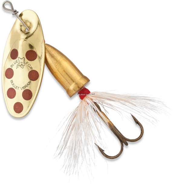 Picture of Blue Fox Classic Vibrax Bullet Fly Spinner, 3/16 Oz, Gold/ Brown