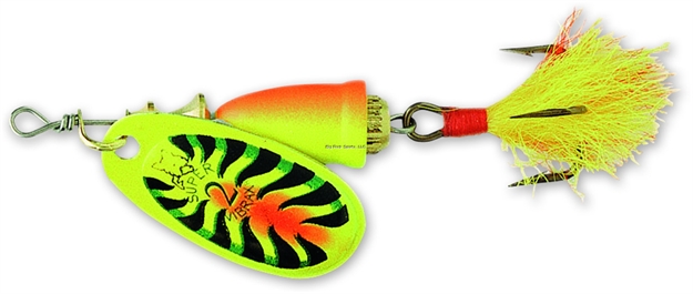 Picture of Blue Fox Classic Vibrax Foxtail Spinner, 3/16 Oz, Firetiger