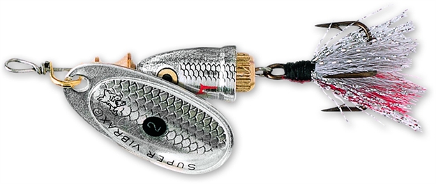 Picture of Blue Fox Classic Vibrax Foxtail Spinner, 3/16 Oz, Silver Shiner