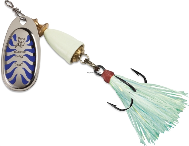 Picture of Blue Fox Classic Vibrax Glow Spinner 1/4Oz Blue