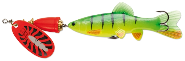 Picture of Blue Fox Vibrax Chaser 2 Lure, 3/10 Oz, 2-4 Ft, Blade Size 2, Treble Hook, Orange Craw