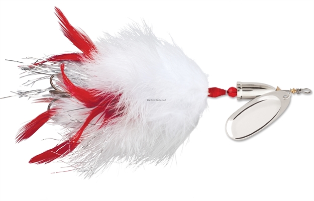 Picture of Blue Fox Vibrax Super Bou Single 6, 7-12", 3/4 Oz, White Red