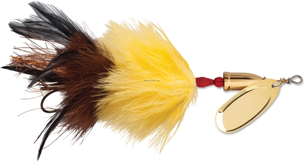 Picture of Blue Fox Vibrax Super Bou Single 6, 7-12", 3/4 Oz, Yellow Black