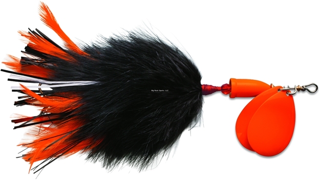 Picture of Blue Fox Vibrax Super Bou Spinner, 7 3/4", 1 3/8 Oz, Black Orange