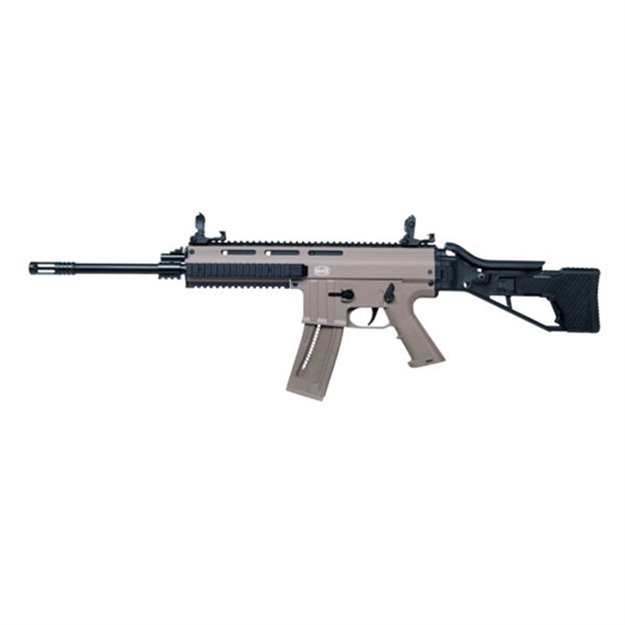 Picture of  Mauser Rimfire 4150014 M-15  22 LR 22+1 16.50" Barrel W/Flash Hider, Steel Receiver W/Tan Finish, Flip UP Front & Rear Sights, Side Folding Stock W/Adjustable Cheekrest, Manual Thumb Safety 713440971006