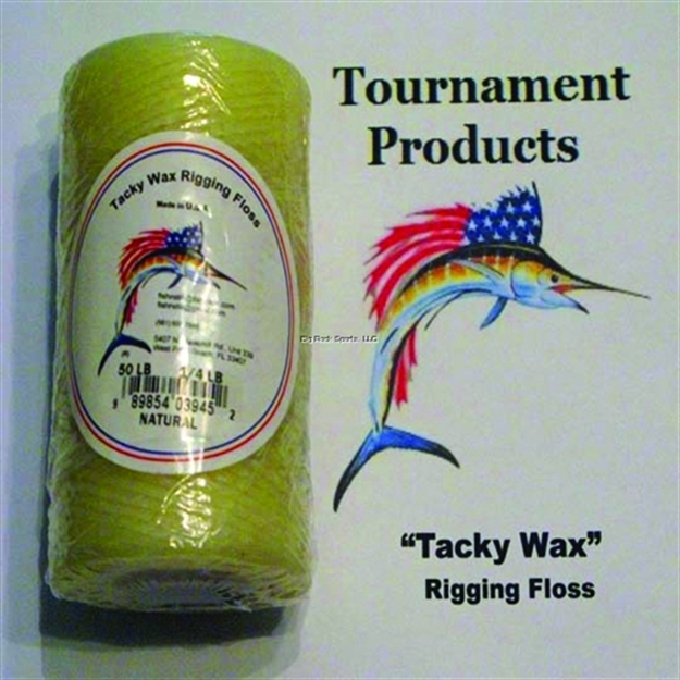 Picture of Blue Water Candy 1/4Lb. Spool OF 30# Test Waxed Rigging Floss Natural