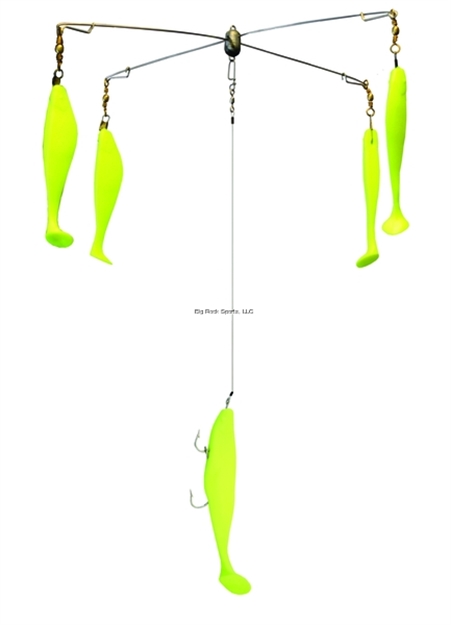 Picture of Blue Water Candy 4-Arm Umbrella With Chaser, 9", Chartreuse