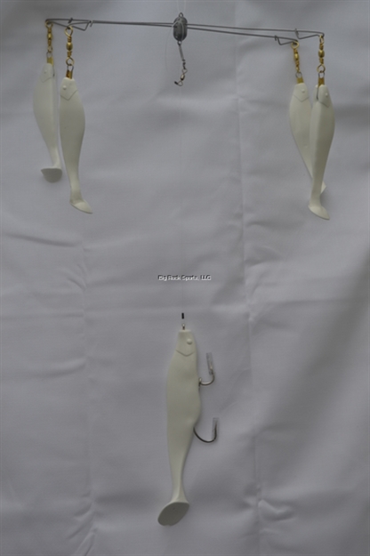 Picture of Blue Water Candy 4-Arm Umbrella With Chaser, 9", White