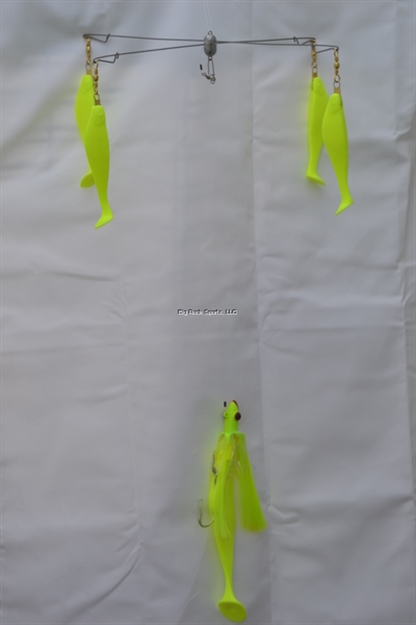 Picture of Blue Water Candy 4-Arm Umbrella With Parachute, 4 Oz, Chartreuse