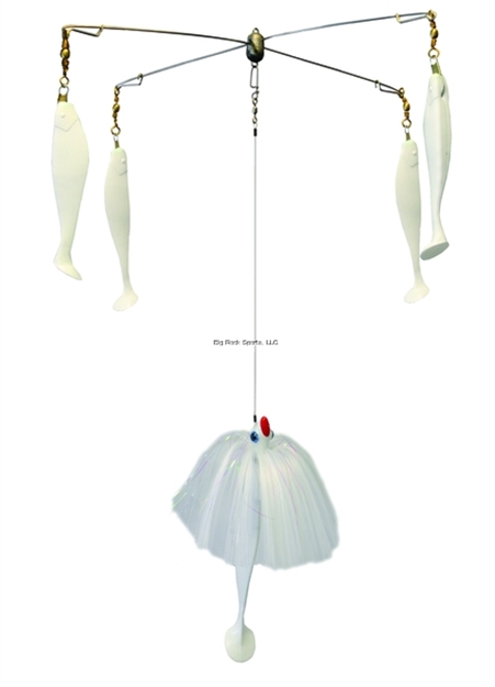 Picture of Blue Water Candy 4-Arm Umbrella With Parachute, 4 Oz, White