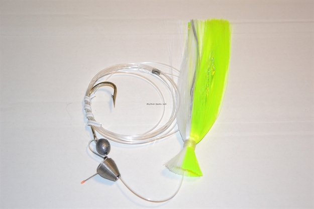 Picture of Blue Water Candy Ballyhoo Rig, 1/2 Oz, Chartreuse/White