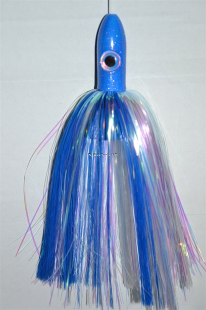 Picture of Blue Water Candy Bullet Jag, 9", 3 1/4 Oz, Blue/White Skirt/Blue Head