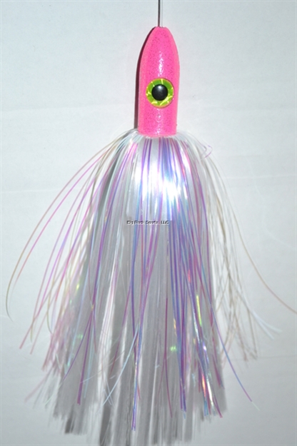 Picture of Blue Water Candy Bullet Jag, 9", 3 1/4 Oz, Crystal Skirt/Pink Head