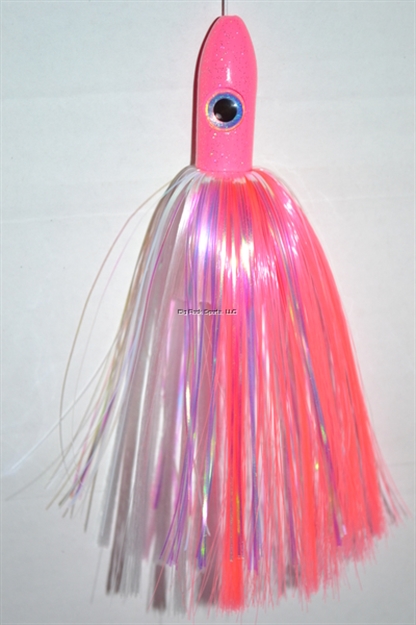 Picture of Blue Water Candy Bullet Jag, 9", 3 1/4 Oz, Pink/White Skirt/Pink Head