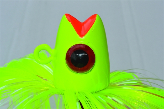 Picture of Blue Water Candy Chomper Parachute Lure, 4 Oz, Chartreuse Skirt/Chartreuse Head