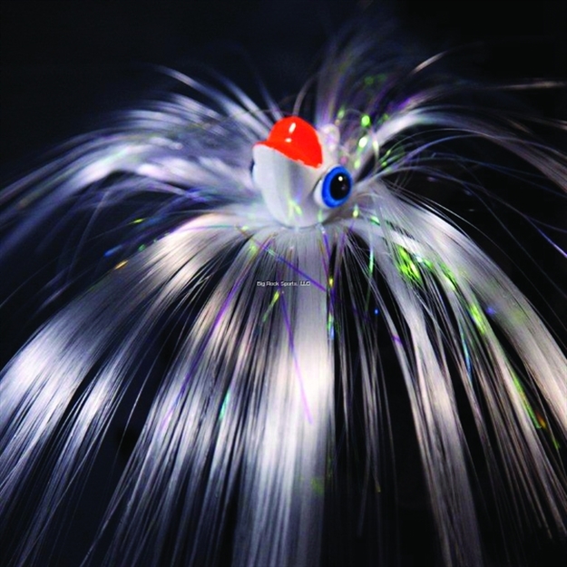 Picture of Blue Water Candy Chomper Parachute Lure, 4 Oz, White Skirt/White Head