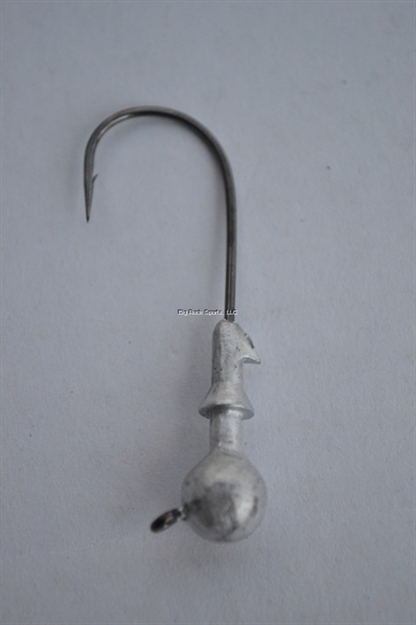 Picture of Blue Water Candy Cross Eyed Ball Jighead, 1/16 Oz, Unpainted, 4/Pack