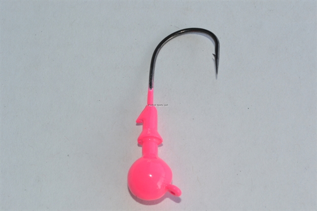 Picture of Blue Water Candy Cross Eyed Ball Jighead, 1/8 Oz, Pink, 5/Pack