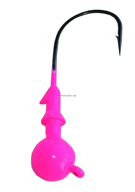 Picture of Blue Water Candy Cross Eyed Ball Jighead, 3/8 Oz, Pink, 4/Pack