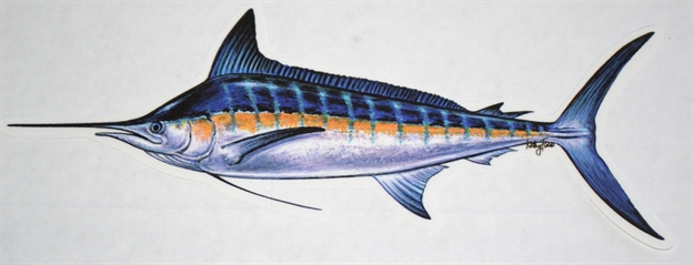 Picture of Blue Water Candy Fish Decal Blue Marlin