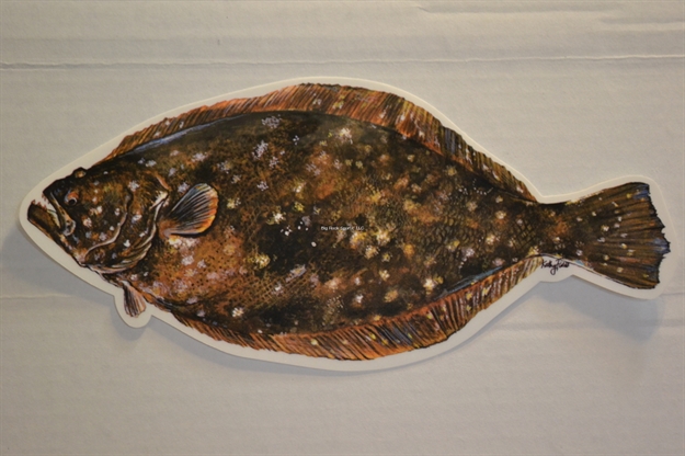 Picture of Blue Water Candy Fish Decal Flounder