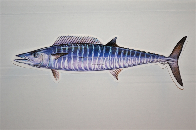 Picture of Blue Water Candy Fish Decal Wahoo
