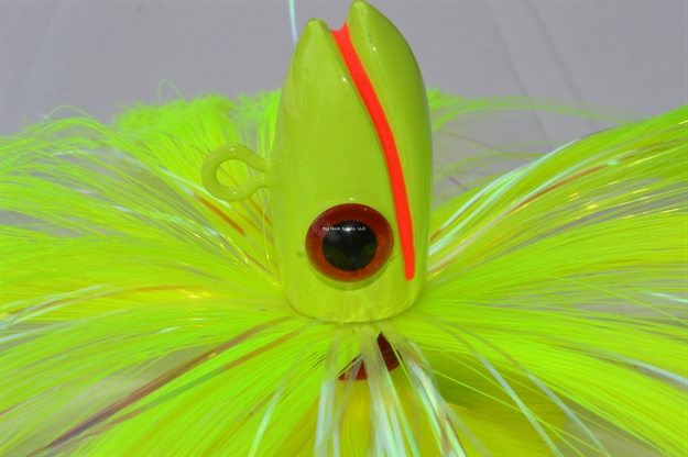 Picture of Blue Water Candy Grinning Gus Parachute Lure, 6 Oz, Chartreuse Skirt/Chartreuse Head