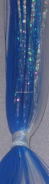 Picture of Blue Water Candy Hair And Mylar Skirt, 1/2 Oz, Blue/White