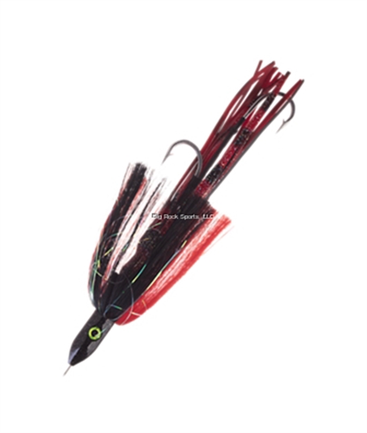 Picture of Blue Water Candy Hoo-Da-Bomb Red/Black, 8Oz. Jag Over 8Oz. Squid Skirt W/Tandem 9/0 Hook Set, 480# Cable