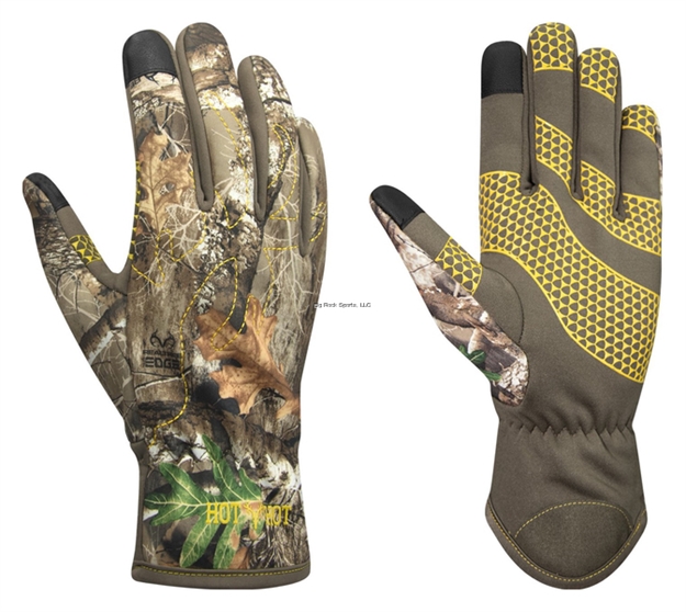 Picture of Blue Water Candy Men's "Exponent" Woven Softshell Stormproof Touch Glove, Odor-X Lining, Lrg, Realtree Edge