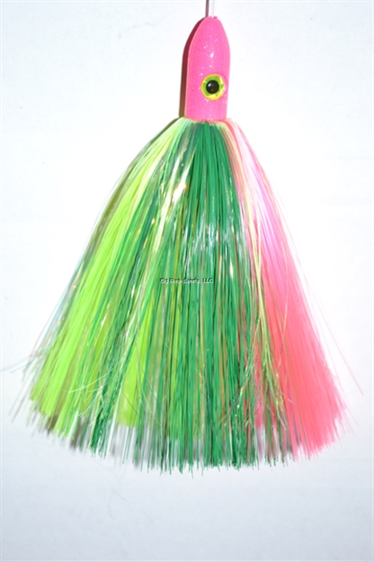 Picture of Blue Water Candy Mini Jag, 6", 5/8 Oz, Green/Chartreuse/Pink Skirt/Pink Head